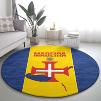 Maderia Day Round Carpet Pearl of the Atlantic Flag Style - Wonder Print Shop