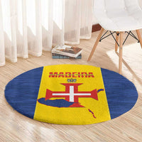 Maderia Day Round Carpet Pearl of the Atlantic Flag Style - Wonder Print Shop