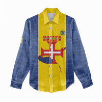 Maderia Day Women Casual Shirt Pearl of the Atlantic Flag Style - Wonder Print Shop