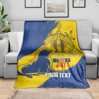 Personalised Maderia Day Blanket July 1 Monk Seal Grunge Style - Wonder Print Shop
