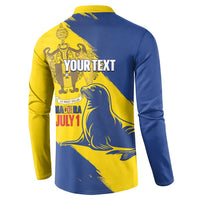 Personalised Maderia Day Button Sweatshirt July 1 Monk Seal Grunge Style - Wonder Print Shop