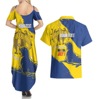 Personalised Maderia Day Couples Matching Summer Maxi Dress and Hawaiian Shirt July 1 Monk Seal Grunge Style - Wonder Print Shop