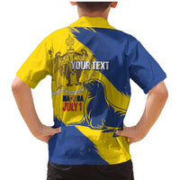 Personalised Maderia Day Family Matching Mermaid Dress and Hawaiian Shirt July 1 Monk Seal Grunge Style - Wonder Print Shop