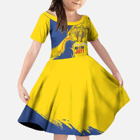 Personalised Maderia Day Family Matching Off Shoulder Maxi Dress and Hawaiian Shirt July 1 Monk Seal Grunge Style - Wonder Print Shop