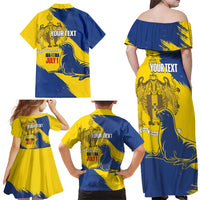 Personalised Maderia Day Family Matching Off Shoulder Maxi Dress and Hawaiian Shirt July 1 Monk Seal Grunge Style - Wonder Print Shop