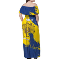 Personalised Maderia Day Family Matching Off Shoulder Maxi Dress and Hawaiian Shirt July 1 Monk Seal Grunge Style - Wonder Print Shop