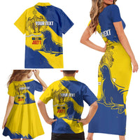 Personalised Maderia Day Family Matching Short Sleeve Bodycon Dress and Hawaiian Shirt July 1 Monk Seal Grunge Style - Wonder Print Shop