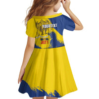 Personalised Maderia Day Kid Short Sleeve Dress July 1 Monk Seal Grunge Style - Wonder Print Shop