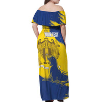 Personalised Maderia Day Off Shoulder Maxi Dress July 1 Monk Seal Grunge Style - Wonder Print Shop