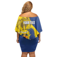 Personalised Maderia Day Off Shoulder Short Dress July 1 Monk Seal Grunge Style - Wonder Print Shop