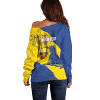 Personalised Maderia Day Off Shoulder Sweater July 1 Monk Seal Grunge Style - Wonder Print Shop