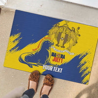 Personalised Maderia Day Rubber Doormat July 1 Monk Seal Grunge Style - Wonder Print Shop