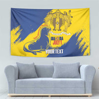 Personalised Maderia Day Tapestry July 1 Monk Seal Grunge Style - Wonder Print Shop