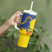 Personalised Maderia Day Tumbler With Handle July 1 Monk Seal Grunge Style - Wonder Print Shop