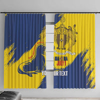 Personalised Maderia Day Window Curtain July 1 Monk Seal Grunge Style - Wonder Print Shop