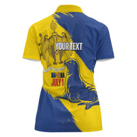 Personalised Maderia Day Women Polo Shirt July 1 Monk Seal Grunge Style - Wonder Print Shop