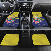 Curacao Flag Day Car Mats Felis Dia di Bandera Pink Plumeria - Wonder Print Shop