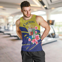 Curacao Flag Day Men Tank Top Felis Dia di Bandera Pink Plumeria - Wonder Print Shop
