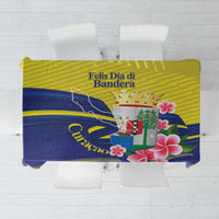Curacao Flag Day Tablecloth Felis Dia di Bandera Pink Plumeria - Wonder Print Shop