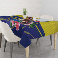 Curacao Flag Day Tablecloth Felis Dia di Bandera Pink Plumeria - Wonder Print Shop
