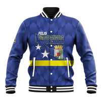 Felis Dia di Bandera Curacao Baseball Jacket Flag Proud - Wonder Print Shop