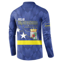 Felis Dia di Bandera Curacao Button Sweatshirt Flag Proud - Wonder Print Shop