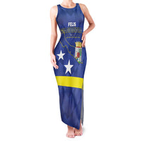 Felis Dia di Bandera Curacao Family Matching Tank Maxi Dress and Hawaiian Shirt Flag Proud - Wonder Print Shop