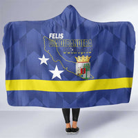 Felis Dia di Bandera Curacao Hooded Blanket Flag Proud - Wonder Print Shop