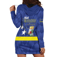 Felis Dia di Bandera Curacao Hoodie Dress Flag Proud - Wonder Print Shop