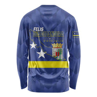 Felis Dia di Bandera Curacao Long Sleeve Shirt Flag Proud - Wonder Print Shop