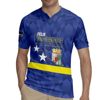 Felis Dia di Bandera Curacao Rugby Jersey Flag Proud - Wonder Print Shop
