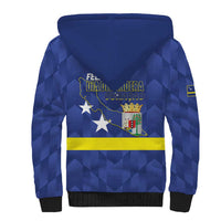 Felis Dia di Bandera Curacao Sherpa Hoodie Flag Proud - Wonder Print Shop