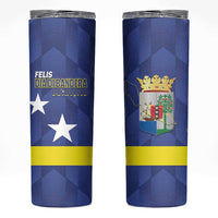 Felis Dia di Bandera Curacao Skinny Tumbler Flag Proud - Wonder Print Shop