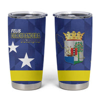 Felis Dia di Bandera Curacao Tumbler Cup Flag Proud - Wonder Print Shop