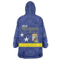 Felis Dia di Bandera Curacao Wearable Blanket Hoodie Flag Proud - Wonder Print Shop