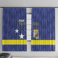 Felis Dia di Bandera Curacao Window Curtain Flag Proud - Wonder Print Shop