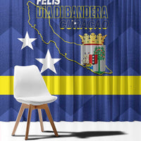Felis Dia di Bandera Curacao Window Curtain Flag Proud - Wonder Print Shop