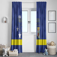 Felis Dia di Bandera Curacao Window Curtain Flag Proud - Wonder Print Shop