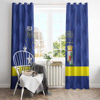 Felis Dia di Bandera Curacao Window Curtain Flag Proud - Wonder Print Shop