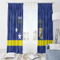 Felis Dia di Bandera Curacao Window Curtain Flag Proud - Wonder Print Shop