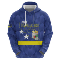 Felis Dia di Bandera Curacao Zip Hoodie Flag Proud - Wonder Print Shop