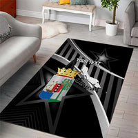 Custom Curacao Football Area Rug Go La Familia Azul Black Style - Wonder Print Shop