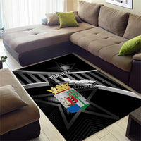 Custom Curacao Football Area Rug Go La Familia Azul Black Style - Wonder Print Shop