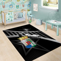 Custom Curacao Football Area Rug Go La Familia Azul Black Style - Wonder Print Shop
