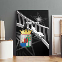 Custom Curacao Football Canvas Wall Art Go La Familia Azul Black Style - Wonder Print Shop