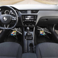 Custom Curacao Football Car Mats Go La Familia Azul Black Style - Wonder Print Shop