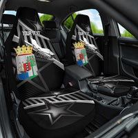 Custom Curacao Football Car Seat Cover Go La Familia Azul Black Style - Wonder Print Shop