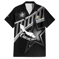 Custom Curacao Football Family Matching Short Sleeve Bodycon Dress and Hawaiian Shirt Go La Familia Azul Black Style - Wonder Print Shop