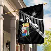 Custom Curacao Football Garden Flag Go La Familia Azul Black Style - Wonder Print Shop