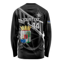 Custom Curacao Football Long Sleeve Shirt Go La Familia Azul Black Style - Wonder Print Shop